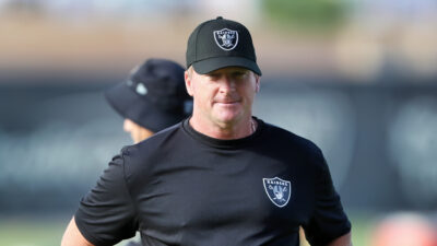 Jon Gruden in Raiders gear
