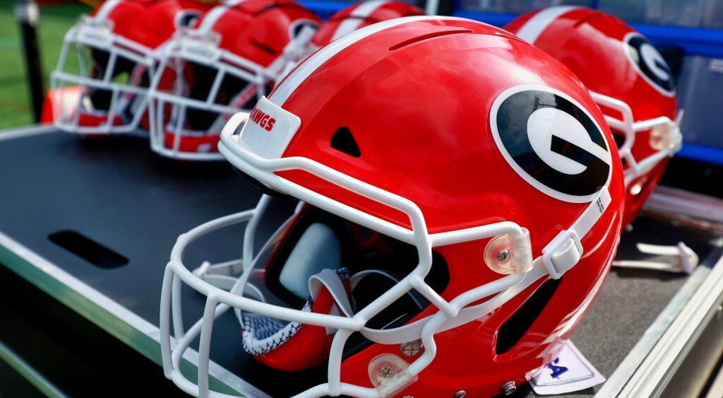 Georgia Bulldogs helmets