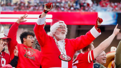 Santa Claus at NFL game