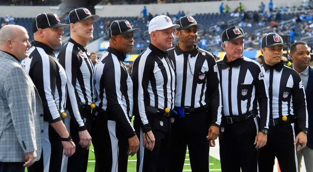 NFL referees posing for photo