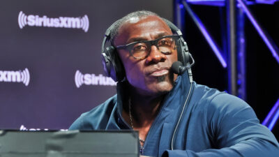 Shannon Sharpe with headset on