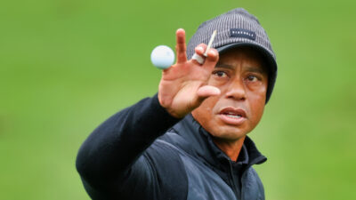 Tiger Woods with golf ball