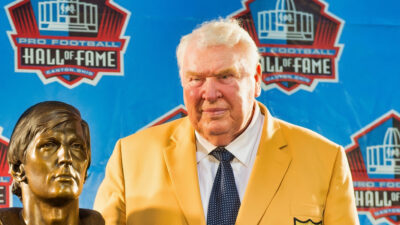 John Madden at Hall of Fame ceremony