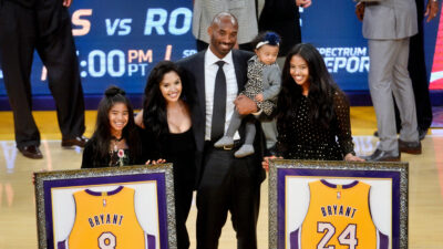 Kobe Bryant with his wife and three daughters
