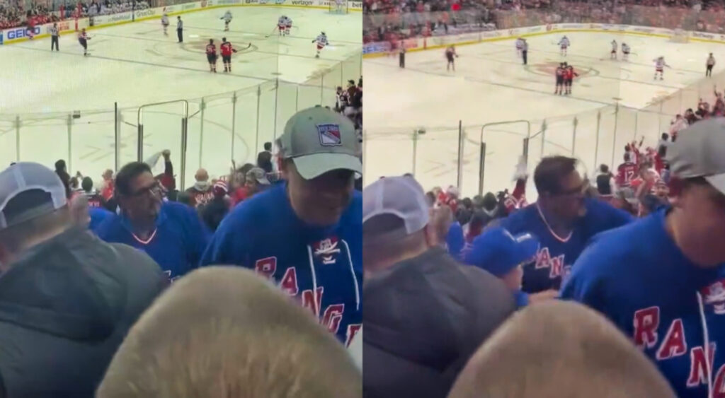 Photos of NHL fan sucker punching someone