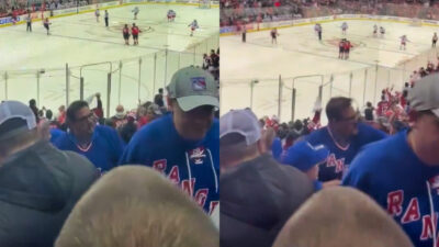 Photos of NHL fan sucker punching someone