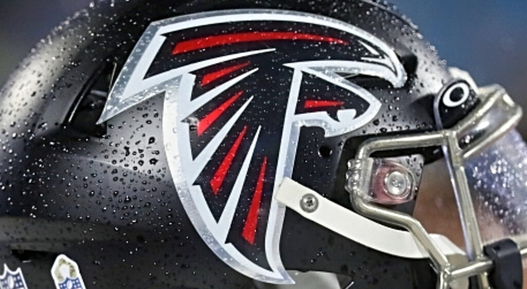 Falcons logo helmet.