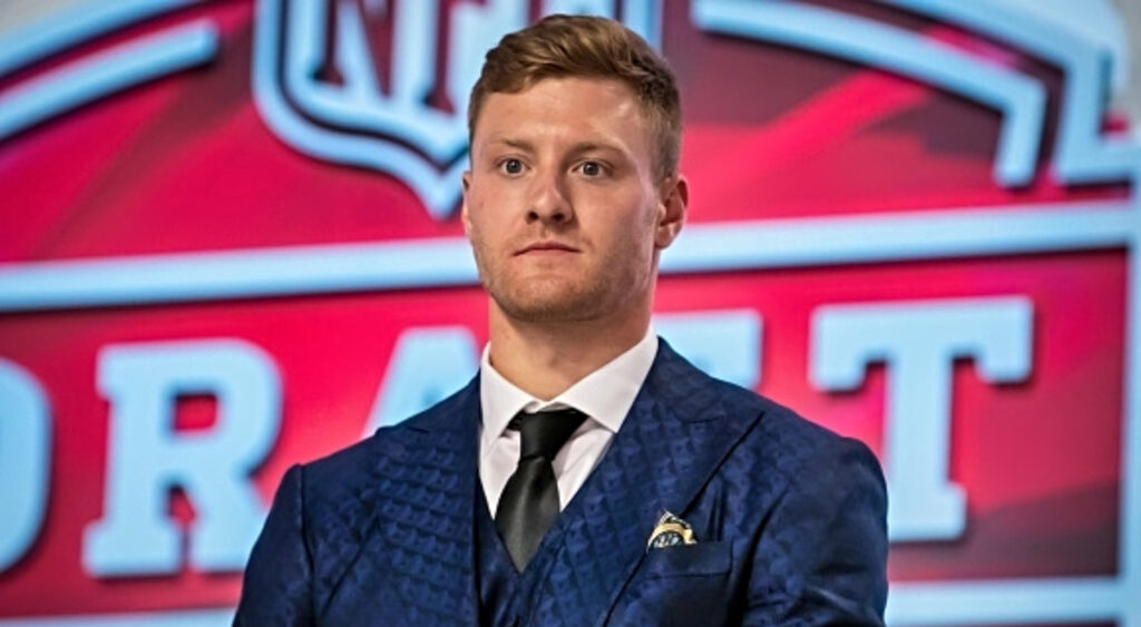 Will Levis speaking at the NFL draft
