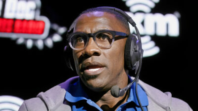 Shannon Sharpe with headset on