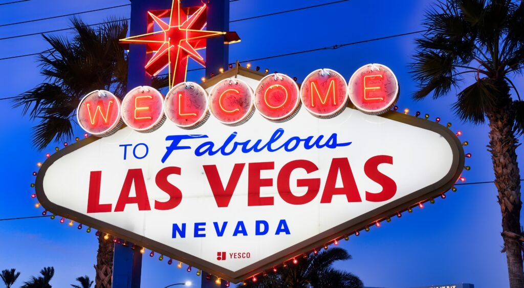 The welcome to Las Vegas sign.