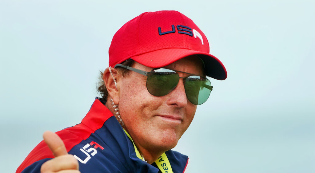 Phil Mickelson smiling