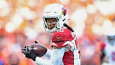 DeAndre Hopkins making a catch for the Arizona Cardinals