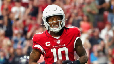 DeAndre Hopkins smiling while celebrating
