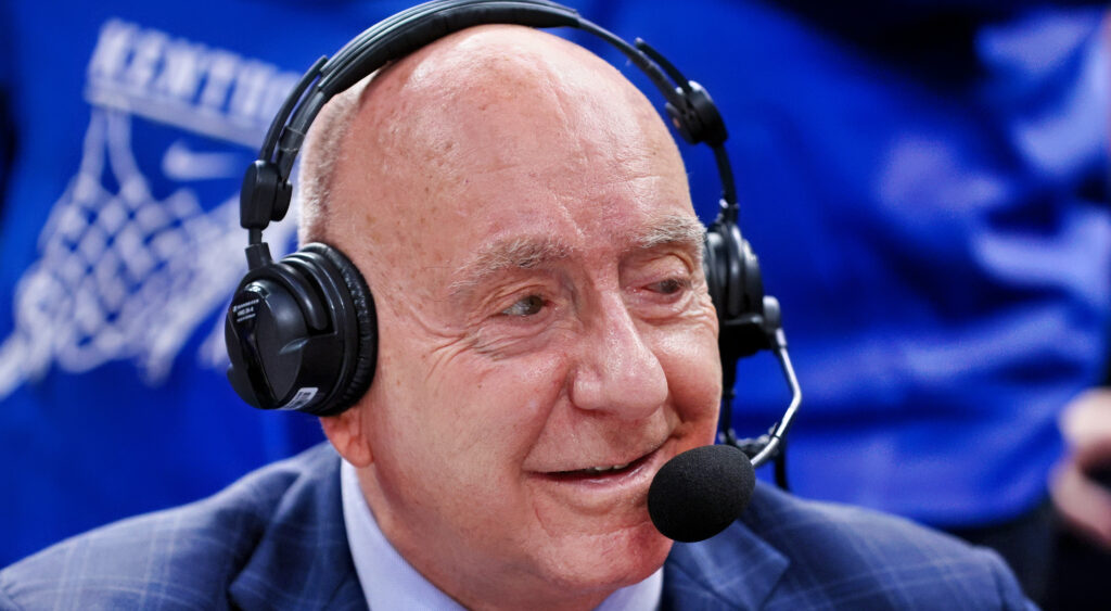 Dick Vitale with headset on