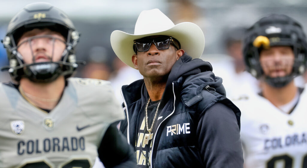 Deion Sanders in sunglasses and cowboy hat
