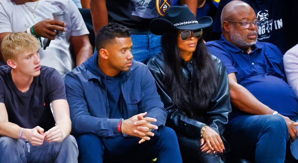 Russell Wilson courtside with Ciara at NBA Finals