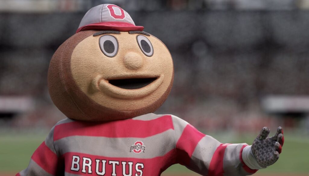 Ohio State Mascot shown in the EA Sports College Football video game.