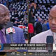 Shaquille O'Neal and Charles Barkley speaking on NBA Finals coverage panel