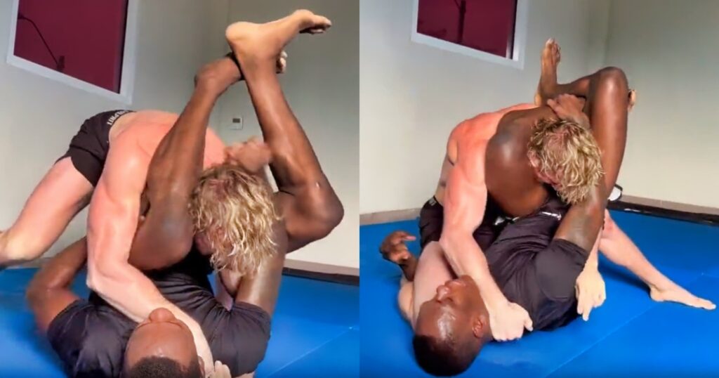 Israel and Logan Paul in sparring session