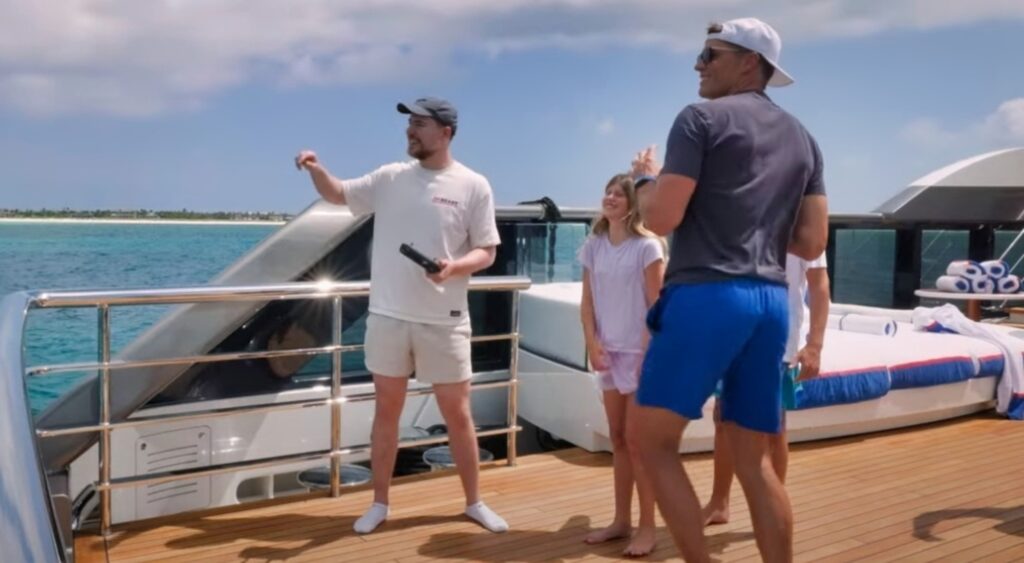 Tom Brady on boat