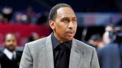 Stephen A. Smith wearing suit