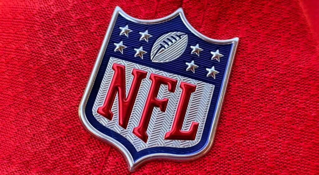 NFL logo on a hat.