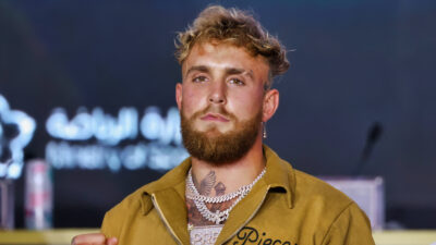 Jake Paul in shirt and jewelry