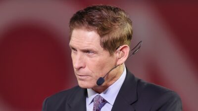 Steve Young with headset on