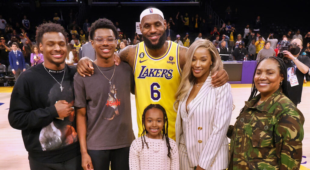 Lebron james and family.
