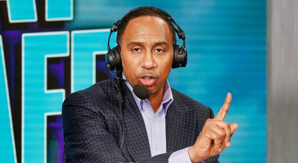 Stephen A. Smith with headset on