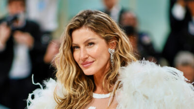 Gisele Bundchen in white outfit at Met Gala