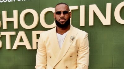 LeBron in white suit