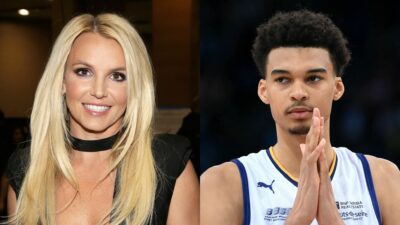 Photos of Britney Spears and Victor Wembanyama
