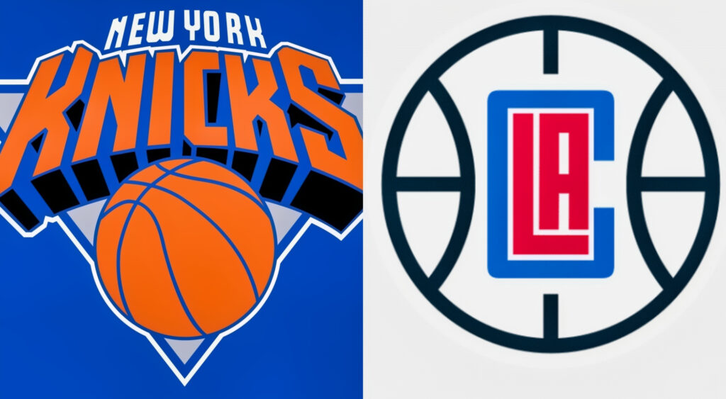 Knicks and Clippers logos