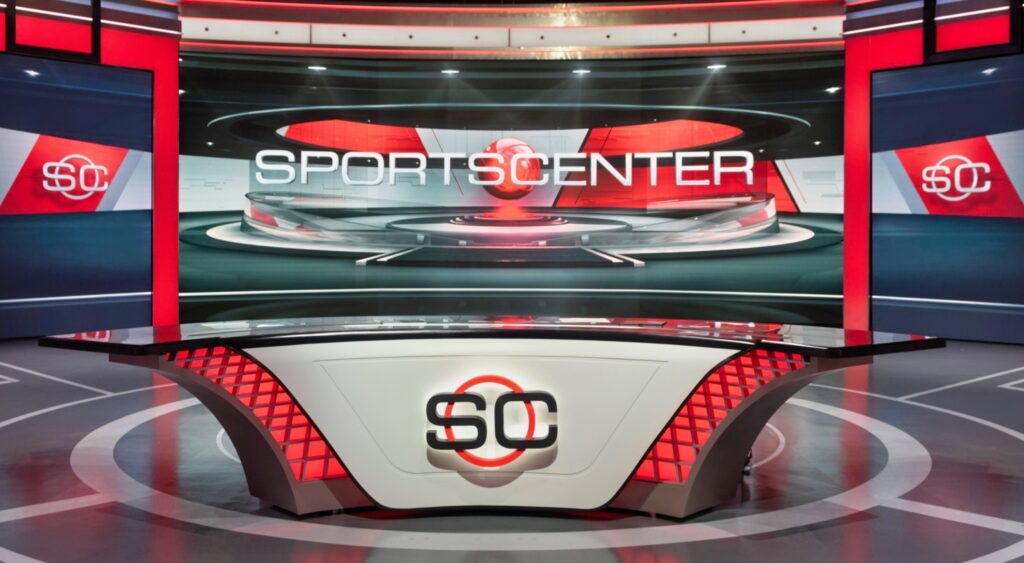 ESPN's Sportscenter set.