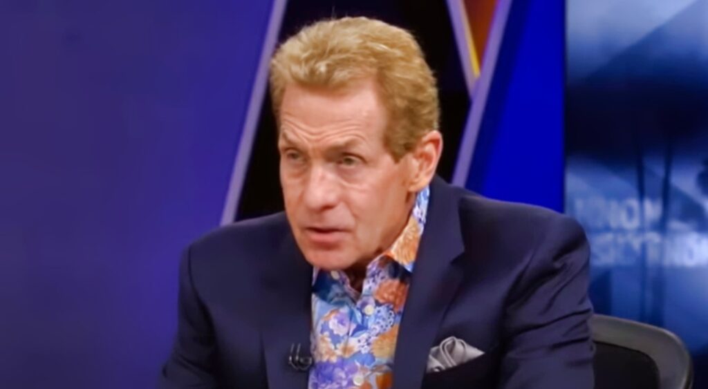 Skip Bayless in suit on Undisputed
