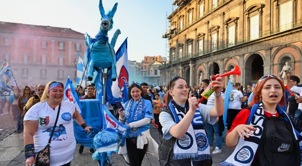 Napoli fans celebrating title win