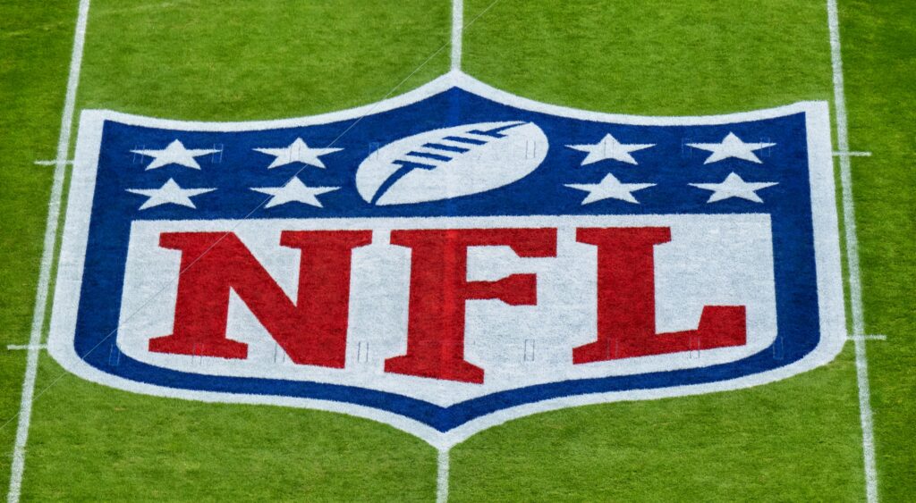 NFL logo shown at Allianz Arena.