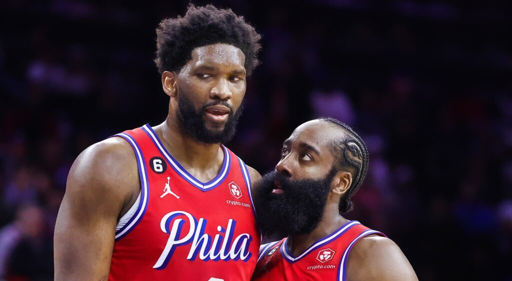 Joel Embiid and James Harden.
