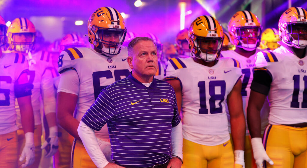 Brian Kelly of the LSU Tigers