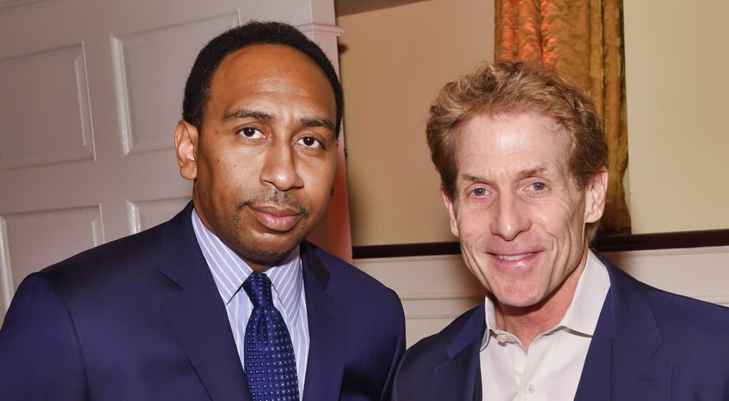Stephen A. Smith (left) and Skip Bayless (right) at Paley Prize Gala.