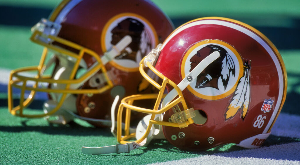 Washington Redskins helmets