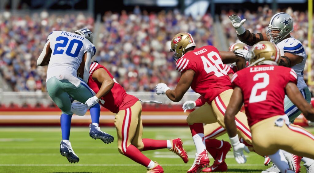 A screenshot from the Madden 24 video game.