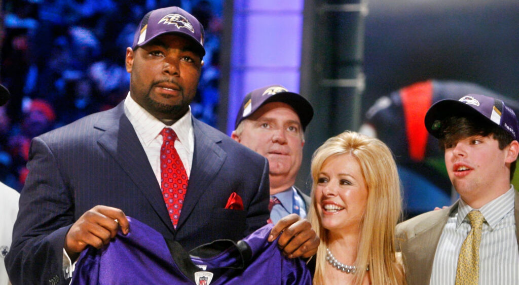 Michael Oher with the Tuohy family at the 2009 NFL Draft
