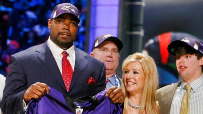 Michael Oher with the Tuohy family at the 2009 NFL Draft