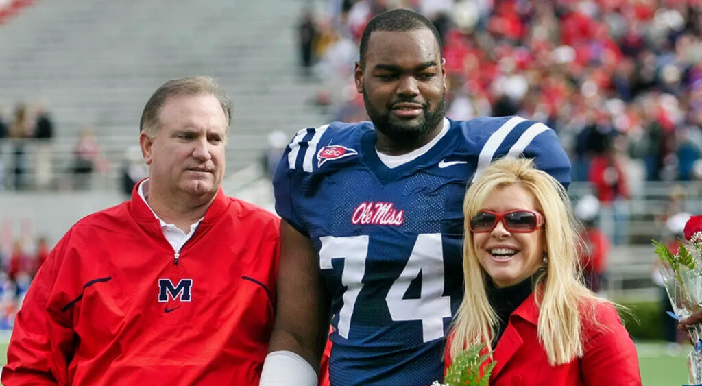 Michael Oher with the Tuohy family