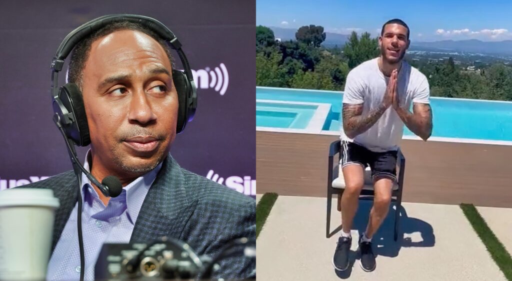 Split image of Stephen A. Smith and Lonzo Ball.