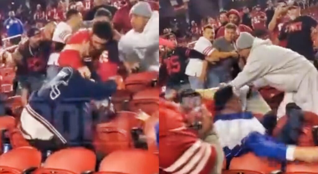 49ers giants fans fighting