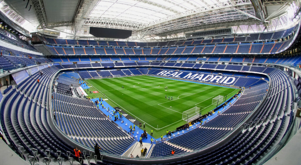 Interior view of Real Madrid's Santiago Bernabeu