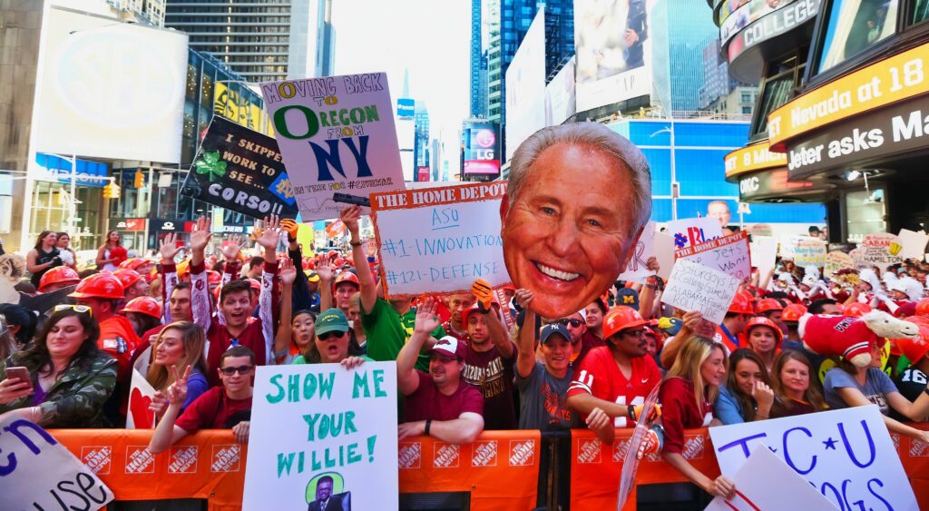Fans at ESPN's College GameDay.